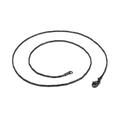 Minimalist black stainless steel snake chain necklace with secure lobster clasp finish - 500mm x 1.2mm / Black