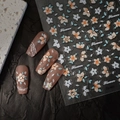 DIY Blumen-Nagelaufkleber mit orange-weißen 3D-Blumen für professionelle Maniküre - Orange-Weiße Blumen-Relief-Stil(CO-483)