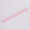 Detail view of pink Tritan plastic straw with 1cm diameter and smooth finish - 1*20cm / Light Pink