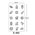 Space exploration theme waterproof temporary tattoo sticker with rocket and planet designs - K-469-Space Adventure