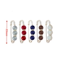 Five-piece 55mm large safety pin brooch set with multi-colored pearls and crystals - No. 14 Pearl Pin 5-Piece Set