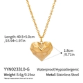 Detaillierte Spezifikationen der Herzanhänger-Halskette mit Maßen und Gewicht - Goldene Herzanhänger Halskette(YYN023310-G)