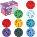 Set di 9 fidget spinner matematici colorati con numeri e custodia viola inclusa - Set addizione e sottrazione (9 pezzi in scatola)