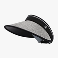 Silver metallic mesh sun hat with black brim and G logo detail for outdoor UV protection - Black