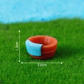 Miniature brown capybara wooden basin model on green grass, size 1.3cm by 2.6cm - Miniature Tub