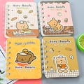 Set of four A7 mini spiral notebooks featuring cute cartoon Bake Bears cover designs - Bake Bear
