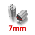 7mm silver stainless steel cord end caps for DIY jewelry bracelet connector making - Inner 7mm / Steel
