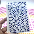 Selbstklebende blaue Acryl-Strasssteine in verschiedenen Größen für Make-up und Nägel - 11x16cm / Blau