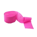 Fuchsia pink crepe paper streamer roll with textured surface for party decorations - Rose Red