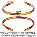 Glossy tortoiseshell PC headband with anti-slip inner teeth for women and girls - 4002 Glossy Tortoiseshell - PC