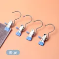 Blue coated stainless steel multi-functional laundry clips for non-slip drying and storage - Classic / Blue