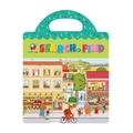 Lapin TOM Search & Find dinosaur theme children sticker book with portable handle - Busy Market Style