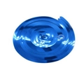Blue metallic PVC spiral swirls for party ceiling and wall decoration - Shiny Double Spiral-Royal Blue (6pcs/pack)