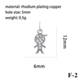 Silver boy pendant in rhodium-plated copper with zircons for DIY jewelry making - Silver Boy Head (P05813-F-2)