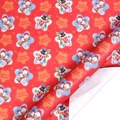 Red Christmas wrapping paper featuring snowman patterns and Merry Christmas text - Christmas Series-Starry Orbit / 70*100CM