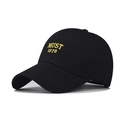 Berretto da baseball classico in cotone nero con ricamo MUST 1972 dorato - Ricamo Nero Oro