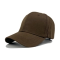 Classic dark brown solid color baseball cap with structured crown and curved brim - M (56-58cm) / Brown