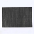 Thickened dark grey woven PVC placemat with waterproof and heat-insulating texture - Dark Grey