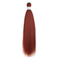 Mèche de cheveux synthétique de 26 pouces pré-étirée marron rouge pour tresses faciles - Auburn Vif (FR 350#)