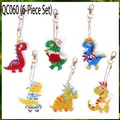 6-piece set of dinosaur theme DIY diamond painting keychains for kids crafts - QC060 (6-Piece Set) Single-Sided