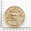 Ancient Rome souvenir resin magnet with Colosseum relief carving and Roma text - Rome Geographical Sign Circle