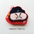 Détail d'une broche en peluche avec broderie de l'Opéra de Pékin, taille 6x7 cm - Zhong Kui