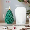 Siliconen mal in de vorm van een dennenappel voor DIY kerstkaarsen en ornamenten - Dennenappel ZL-844