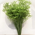 Artificial babys breath silk flower bouquet in vibrant green for wedding decor - Green