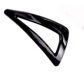 Minimalist black triangular hollow hair claw clip with a glossy finish for hair styling - Glossy Black