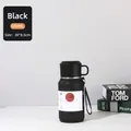 Black 600ML 316 stainless steel vacuum flask with portable handle for outdoor sports - 600ml / Classic Black