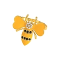 Golden bee napkin ring with yellow enamel wings and sparkling rhinestones for table decor - Z1332-2 Rhinestone Bee