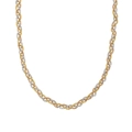 Elegante collana a catena intrecciata tricolore nei toni oro, argento e rosa - N304179-Catena Intrecciata Tricolore Oro Argento Oro Rosa