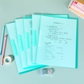 5er-Set mintgrüne transluzente A4 L-Aktenordner aus Kunststoff für die Büroaufbewahrung - Transparentes Grün