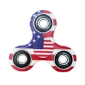 Three-arm fidget spinner featuring a vibrant American flag pattern with metal bearings - USA Flag Print 4-Bearing Model