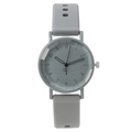 Minimalist quartz watch for women featuring gray silicone strap and heart dial detail - Gray