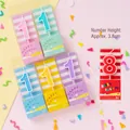 Colorful striped number 1 and 8 birthday candles in transparent gift packaging - PVC Box Candy Number Candle 1