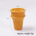 Stampo per cono gelato arancione per bricolage con diametro 5.5cm e altezza 7cm - Cono Waffle a Fondo Piatto