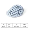 Gray silicone pet massage brush with ergonomic pebble shape for dog grooming and cleaning - Mango Style / Gray