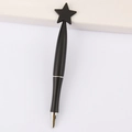 Black ballpoint pen featuring a sleek design with a black star shaped topper - Pentagram / Black