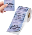 2x2 inch blue watercolor starry sky thermal labels with Homemade with love text 500 pcs - 2*2 Inch Square-500pcs (Roll)-Homemade / Starry Sky Color