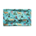 Blue Christmas headband with elk and snowflake patterns for yoga and sports use - L10-Blue Reindeer Bird