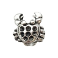 Tibetan silver alloy crab charm with vintage textured finish for DIY jewelry making - Sea Crab 12x12mm