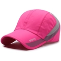 Casquette de baseball rose respirante avec maille et texte Sports pour protection solaire - Réglable / Rose Rouge