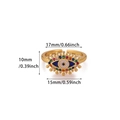 Detailed view of the 18K gold evil eye ring with colorful zircon and size markers - JZ9010 Evil Eye