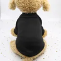 Black knitted dog sweater with ribbed cuffs on a brown toy poodle model - Red and Black Hoodie