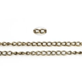 DIY antique bronze thin metal jewelry chain for earrings and necklaces making - 4x3mm (5 Meters/Roll) / Antique Bronze