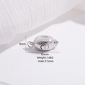 Cierre ovalado de plata de ley S925 para joyería con dimensiones detalladas - Tipo A Ovalado / 9*16mm/1.66g