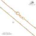Minimalist 925 sterling silver golden bead chain necklace with 1mm beads and 40cm length - Diamond-cut Bead Chain 40CM / 925 Silver Yellow Gold Plated
