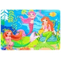 Wooden 30-piece mermaid puzzle for children with colorful underwater scene for early learning - Singing Mermaid (LA-792)