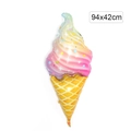 Rainbow ice cream cone foil balloon for birthday party decorations 94x42cm - Medium Rainbow Ice Cream